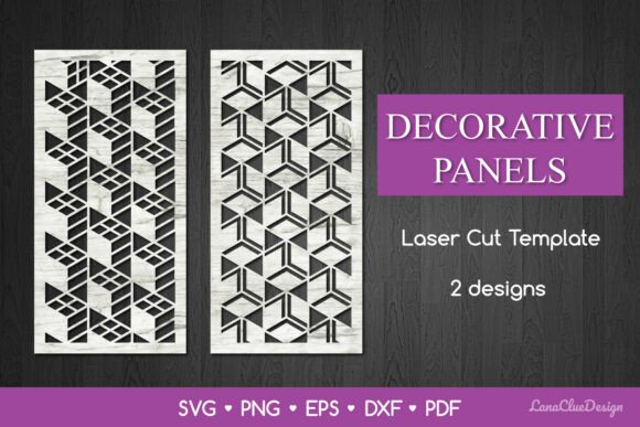 Abstract Geometric Vertical Panels SVG