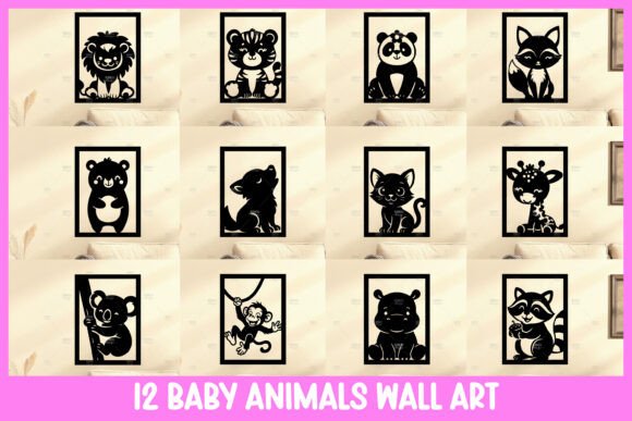 Adorable Animals Wall Art SVG for Nursery Room Design
