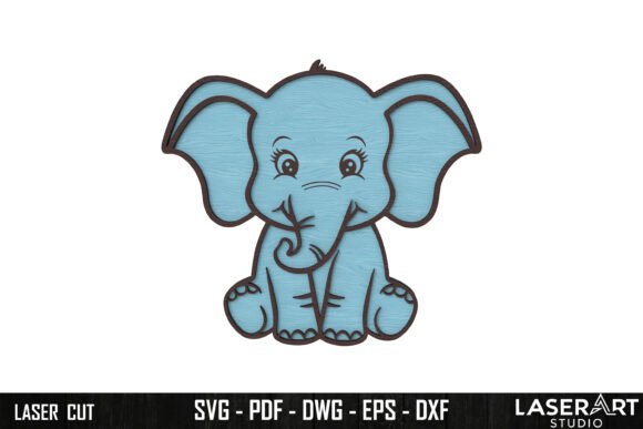 Baby Elephant SVG Laser Cut: Creative Crafting Files