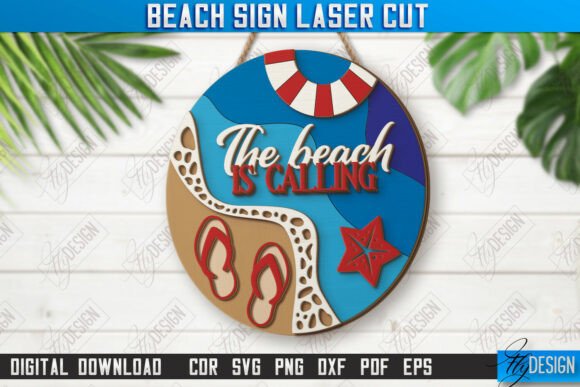 Beach Wall Sign Laser Cut | Summer Vibe