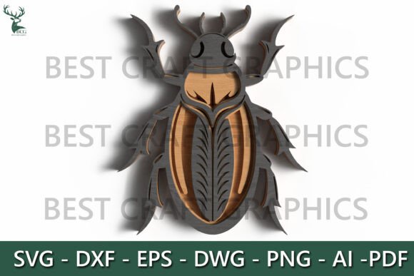 Layered Beetle Insect SVG: A Stunning Nature-Inspired Design