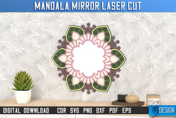Mandala Frame Laser Cut | Mirror Frame