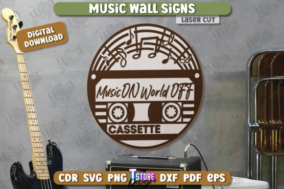 Music Wall Sign Laser Cut: A Round Sign for Home Decor