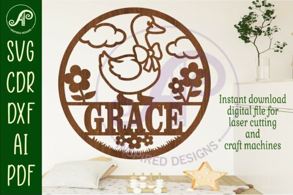 Silly Goose Name Sign Design Laser Cut