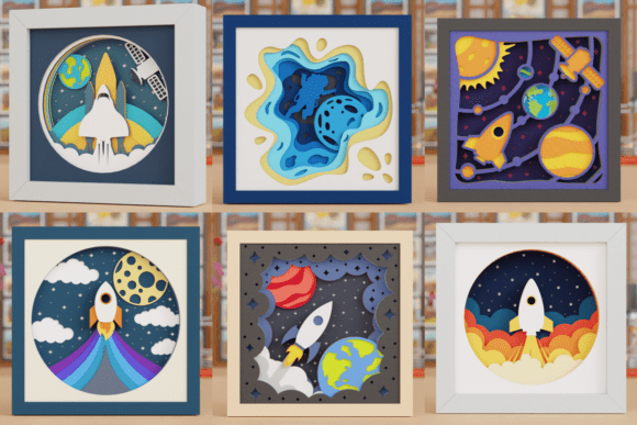 Space Exploration 3D SVG Craft Design for Your Projects