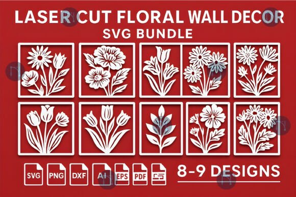 Transform Your Walls with Laser Cut Floral Decor SVGs