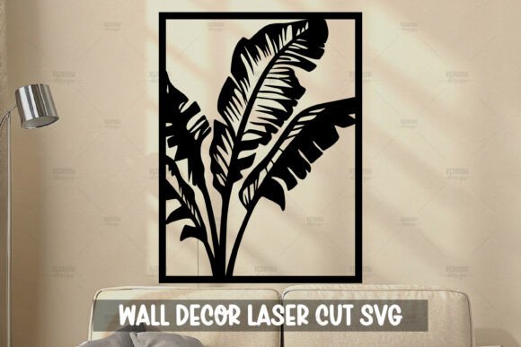 Tropical Leaf Wall Art SVG for Laser Cut Decor