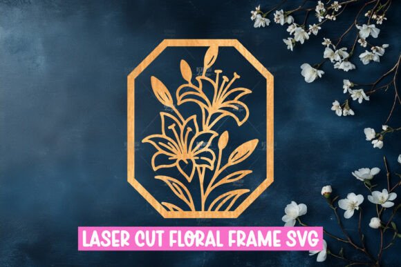 Wall Art Floral Frame SVG Laser Cut